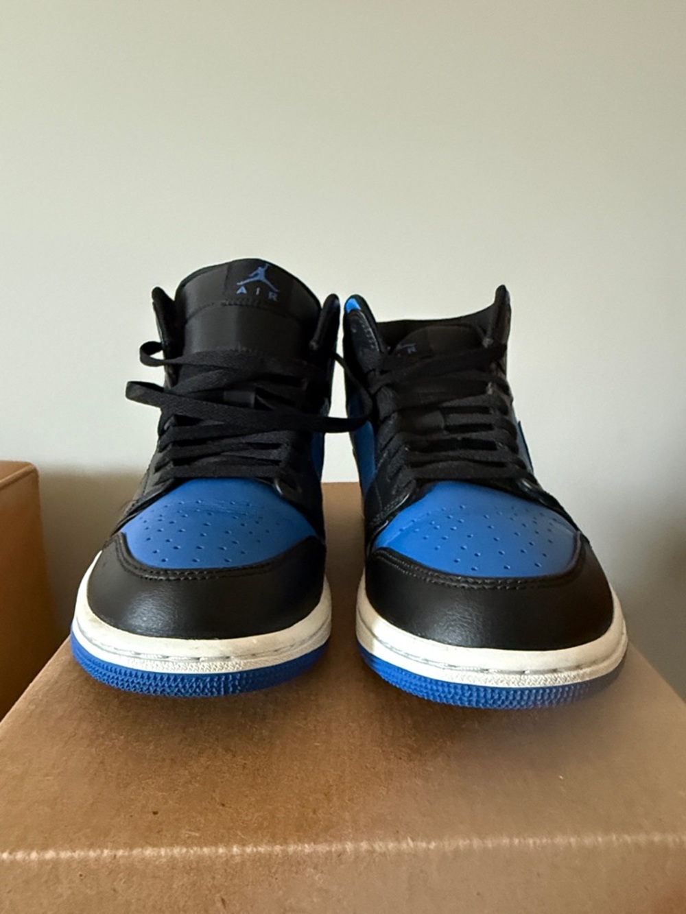 Jordan 1 Mid Black Royal Blue